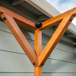Simpson Strong-Tie APVPK44-D1 DIY Pergola Hardware Kit for 4x4 Lumber ZMAX Black Powder Coat - Complete Outdoor Accents Avant Collection Kit - 10