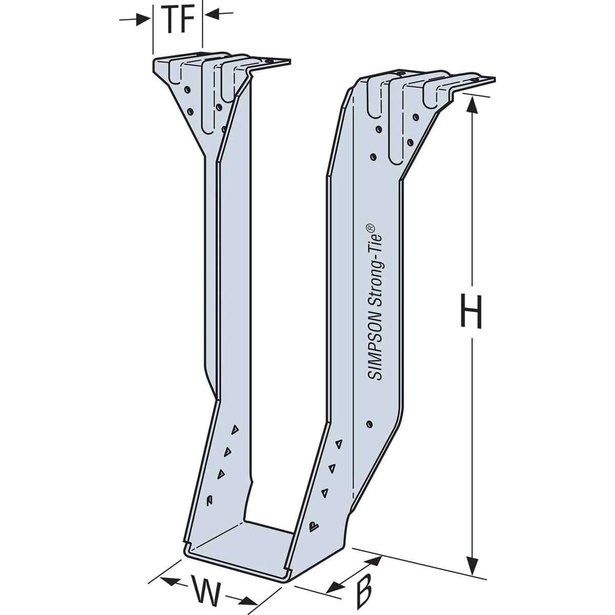 Simpson Strong-Tie BA2.37/18 (2-5/16" x 18") Top-Flange Joist Hanger for Engineered Wood - 2