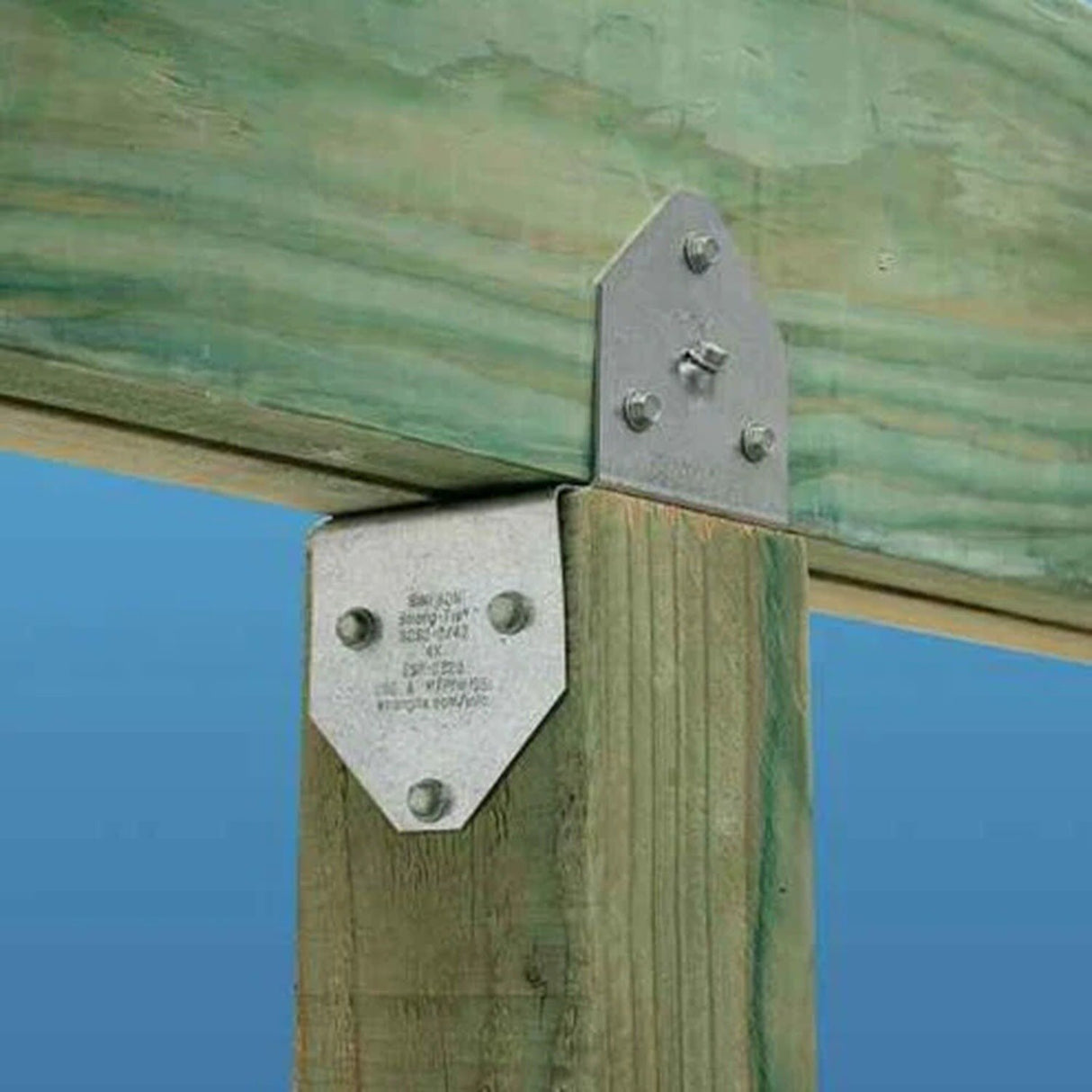 Simpson Strong-Tie BC4Z (4x) 18 Gauge Post Cap - ZMAX Finish - 2