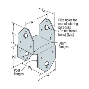 Simpson Strong-Tie BC4 (4x) 18 Gauge Galvanized Post Cap - 2