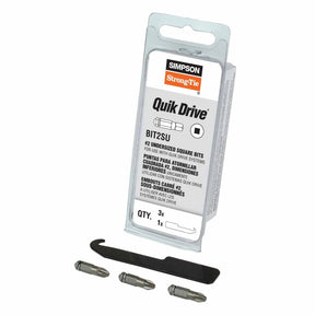 Simpson Strong-Tie BIT2SU-RC10 Quik Drive (#2 Undersized Square) Driver Bit Replacement Pack (10 Pack)