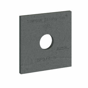 Simpson BP 1-1/4HDG Strong-Tie Hot-Dip Galvanized Bearing Plate for Wood-to-Concrete Anchoring