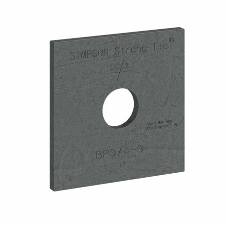 Simpson BP 1-1/4HDG Strong-Tie Hot-Dip Galvanized Bearing Plate for Wood-to-Concrete Anchoring