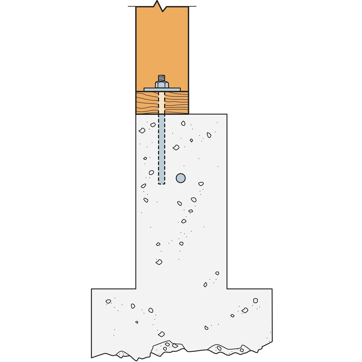Simpson BP 1/2-3HDG Strong-Tie Hot-Dip Galvanized Bearing Plate with 1/2" Bolt Dia. - 4