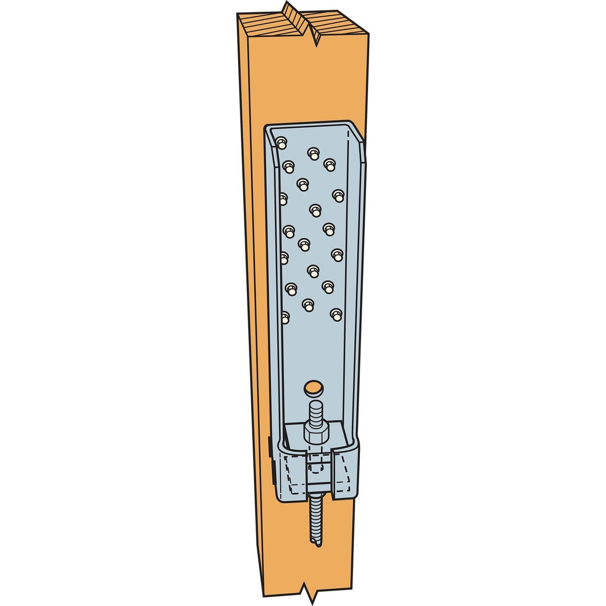 Simpson BP 5/8-2HDG Strong-Tie Hot-Dip Galvanized Bearing Plate with 5/8" Bolt Dia. - 8