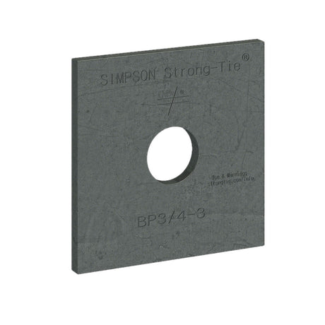 Simpson BP 7/8-2 Strong-Tie 7/8" Hole Flat Bearing Plate for Structural Connections