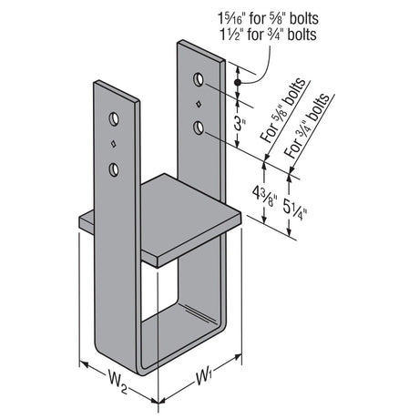 Simpson Strong-Tie CB610 Column Base for 6 x 10 Posts - 2