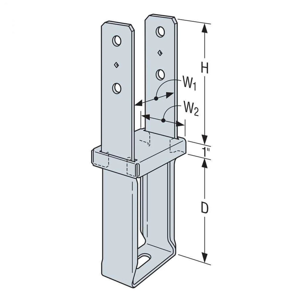 Simpson Strong-Tie CBS44 (5/8" x 4 1/2") CB/CBS Galvanized Column Base Installation Guide - 2