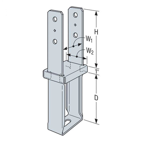 Simpson Strong-Tie CBS44 (5/8" x 4 1/2") CB/CBS Galvanized Column Base Installation Guide - 2