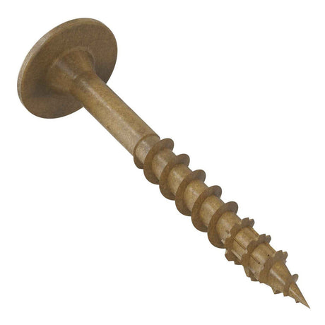 Simpson Strong-Tie CBT08112R100 (#8 x 1-1/2") T20 Wafer-Head Construction Screw, Quik Guard Coating, Tan (100 Pack) - 2