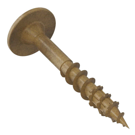 Simpson Strong-Tie CBT08114R300 (#8 x 1-1/4") T20 Wafer-Head Construction Screw, Tan, Quik Guard Coating (300 Pack) - 2