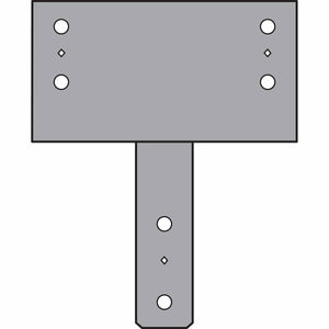Simpson CC5 1/4-8 Strong-Tie Heavy-Duty Column Cap for 5-1/8" Beam and 8x Post - Structural Wood Connector - 4