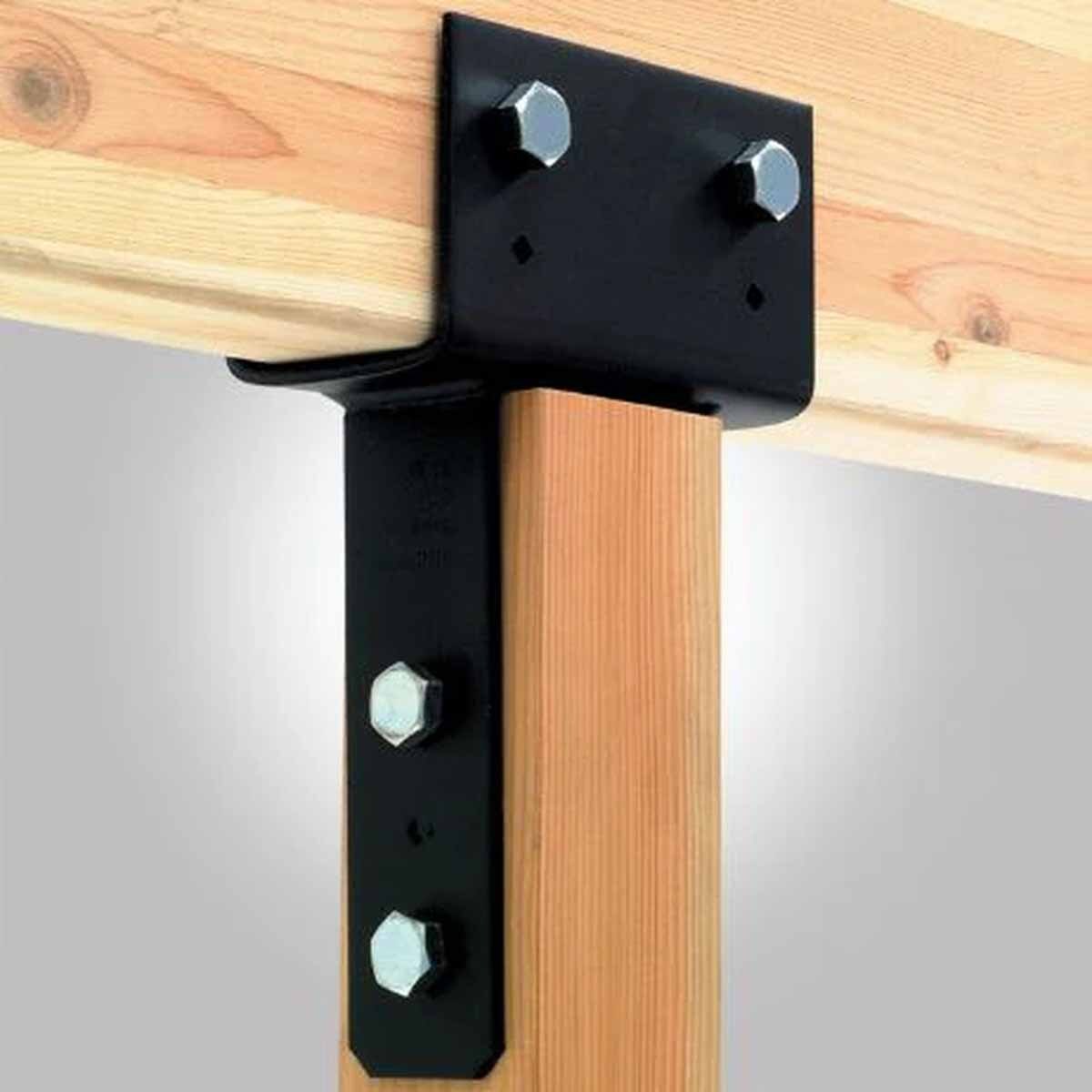 Simpson Strong-Tie CC66PC Black Powder-Coated Column Cap for 6x Beam and 6x Post - 5