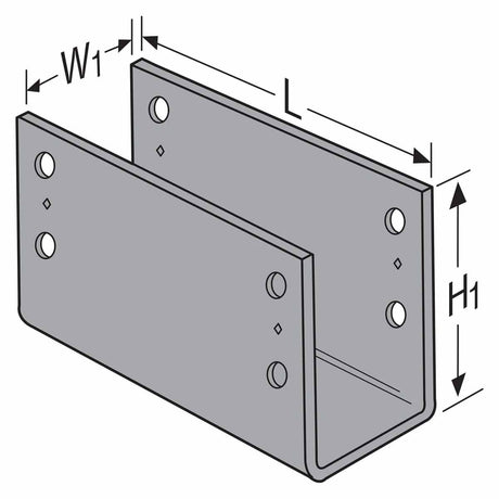 Simpson Strong-Tie CCO7 Heavy-Gauge Steel Column Cap for 7x Beams - No Coating - 2