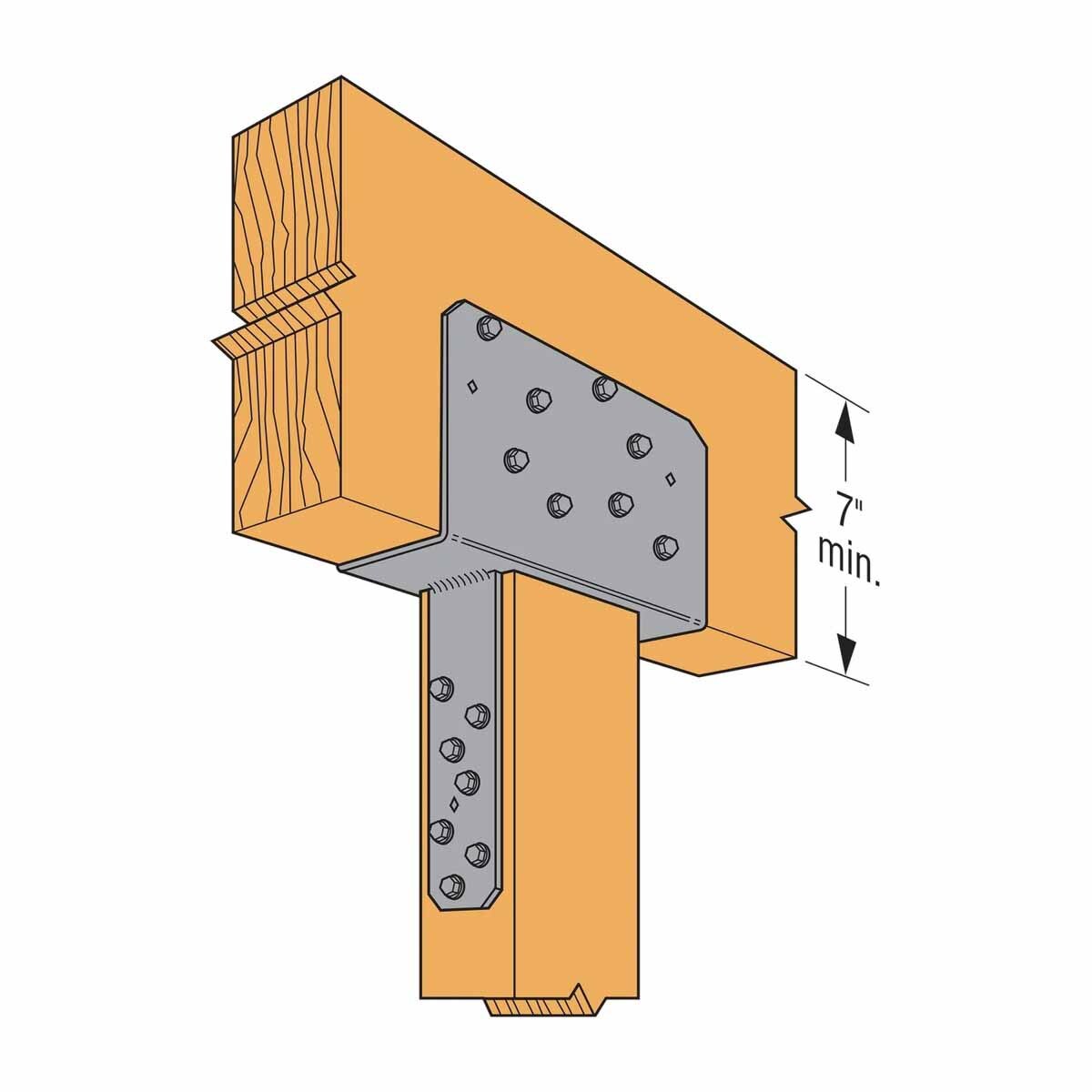 Simpson Strong-Tie CCQ46SDS2.5-R (4x Beam, 6x Post) Quick-Install Column Cap with SDS Screws - 4