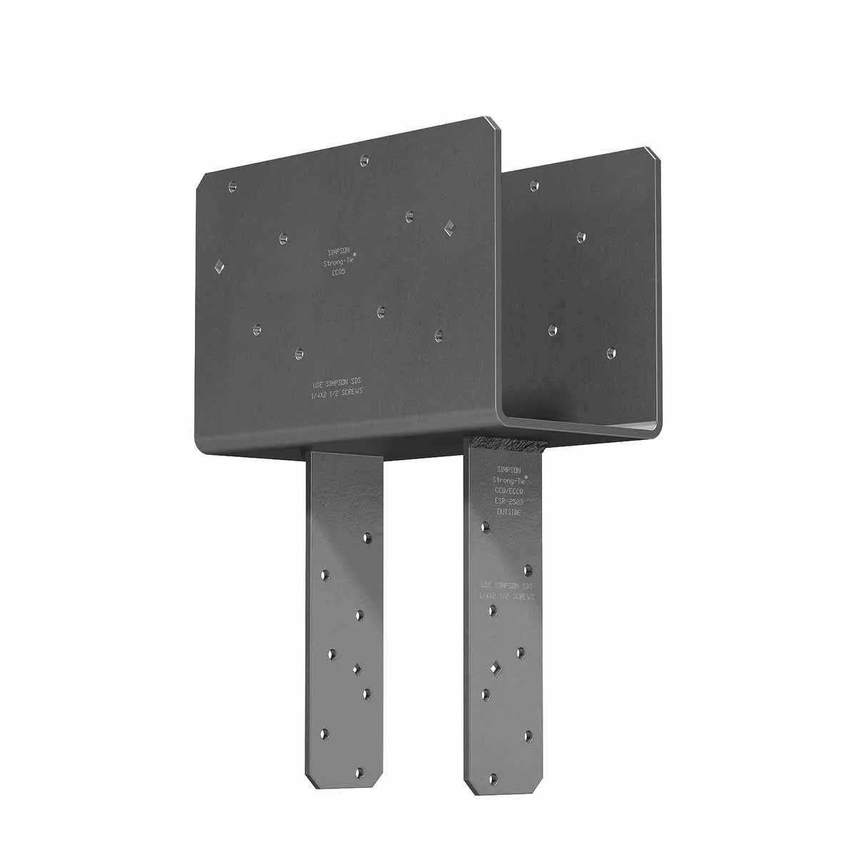 Simpson Strong-Tie CCQ5-6SDS2.5HDG Hot Dip Galvanized Column Cap with SDS Screws for 5x Beam to 6x Post Connection