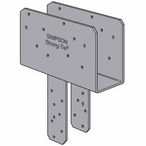 Simpson CCQ5-6SDS2.5ROT Strong-Tie Simpson Column Cap with SDS Screws for 5x Beam to 6x Post, Rotated Straps, Gray Paint - 2
