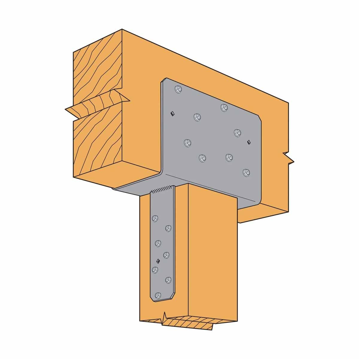 Simpson Strong-Tie CCQ66SDS2.5-R (6x Beam, 6x Post) Column Cap with SDS Screws - 3