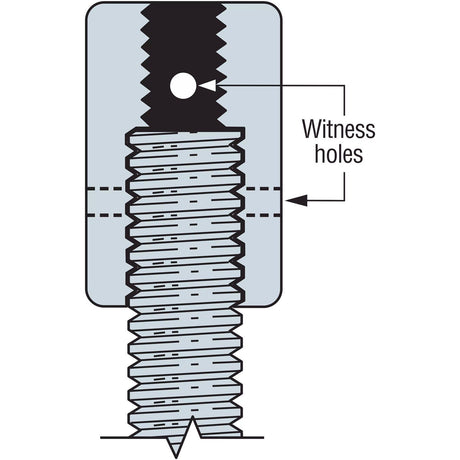 Simpson CNW1 1/4 Strong-Tie Coupler Nut with Witness Hole for Threaded Rod - 3