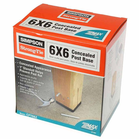 Simpson Strong-Tie CPT66Z (6" x 6") ZMAX Galvanized Concealed Post Base - 4