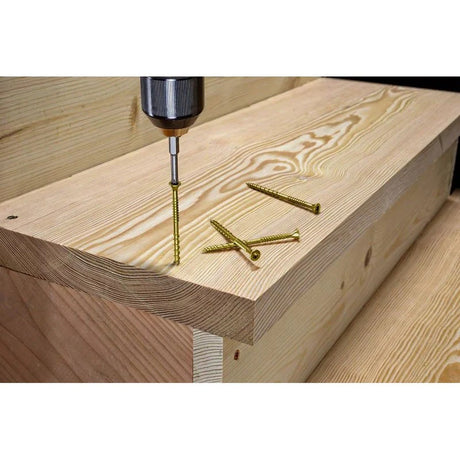 Simpson Strong-Tie CSVZ212R80 Strong-Drive (#10 x 2-1/2") Strong-Drive CSV Construction Screw T25, Flat Head, Yellow Zinc (80 Pack) - 5