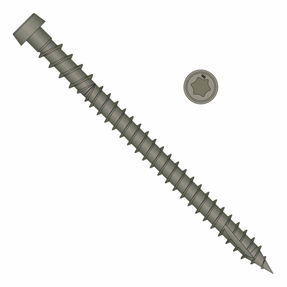 Simpson Strong-Tie DCU234GRR350 Deck-Drive (#10 x 2-3/4") T20 DCU Quik Guard Composite Screw, Gray (350 Pack) - 2