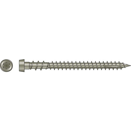 Simpson Strong-Tie DCU238SGR Deck-Drive (#10 x 2-3/4") T20 DCU Quik Guard Composite Collated Screw, Gray (1000 Pack) - 3