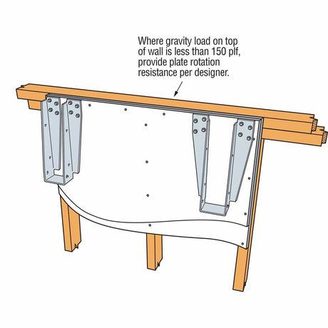 Simpson Strong-Tie DHU2.1/16TF (2" x 16") Top-Flange Drywall Hanger for Engineered Wood with SDS Screws - 4