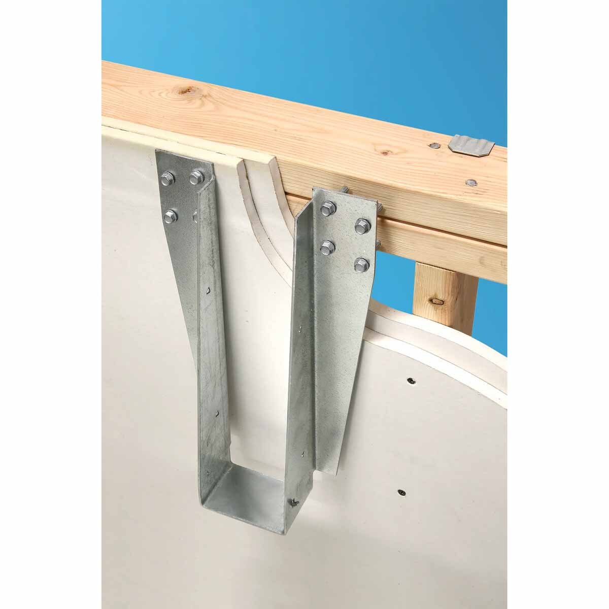 Simpson Strong-Tie DHU210TF Top-Flange Drywall Hanger for 2x10 with SDS Screws - Fire-Rated Joist Connection - 2
