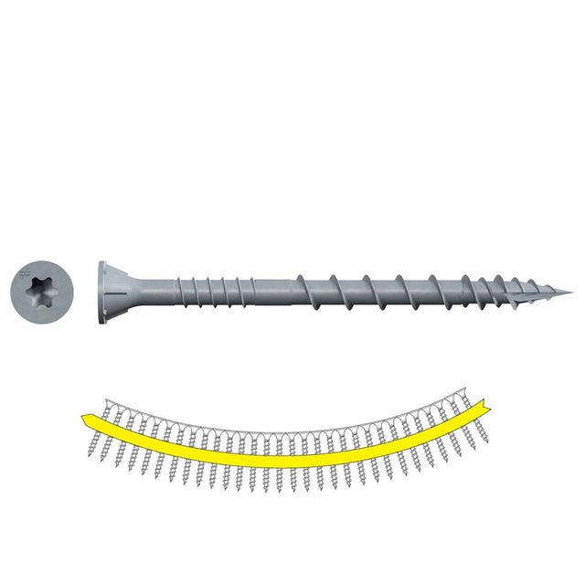 Simpson Strong-Tie DSVG212S Deck-Drive (#10 x 2-1/2") Deck-Drive DSV Wood Screw Collated, T25 6-Lobe, Gray (1000 Pack)