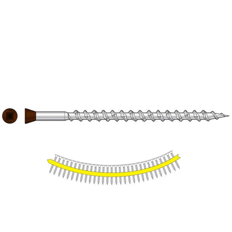 Simpson Strong-Tie DTH212S305RD01 (#7 x 3") Trim-Head Collated Screw, Sharp Point, Type 305, Red 01 (25 Pack)