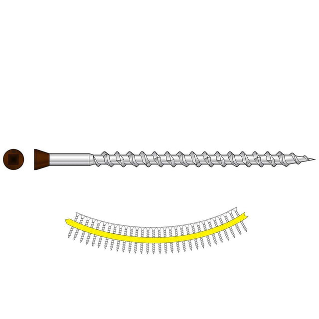 Simpson Strong-Tie DTH212S305RD01 (#7 x 3") Trim-Head Collated Screw, Sharp Point, Type 305, Red 01 (25 Pack)