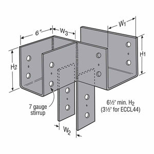 Simpson Strong-Tie ECCLL666 L-Shape End Column Cap for 6x Beams and 6x Post, Skewed Left - 2