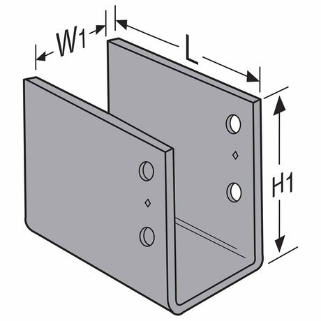 Simpson Strong-Tie ECCO4 End Column Cap Only for 4x - Heavy-Duty Steel Connector - 3