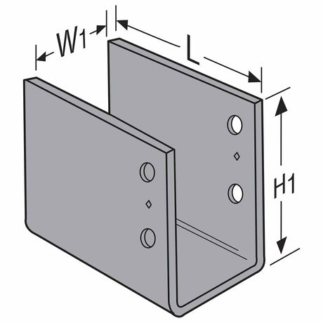 Simpson Strong-Tie ECCO8 Heavy-Duty End Column Cap for 8x Beams - Field Weldable Steel Connector - 2