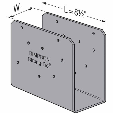 Simpson Strong-Tie ECCOQ4-SDS2.5 End Column Cap for 4x Beam, Quick-Install, No Coating
