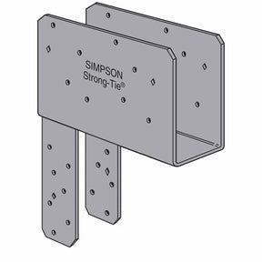 Simpson Strong-Tie ECCQ66SDS2.5ROT (6x Beam, 6x Post) Quick Install End Column Cap with SDS Screws, Gray Paint