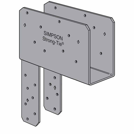 Simpson Strong-Tie ECCQ66SDS2.5ROT (6x Beam, 6x Post) Quick Install End Column Cap with SDS Screws, Gray Paint