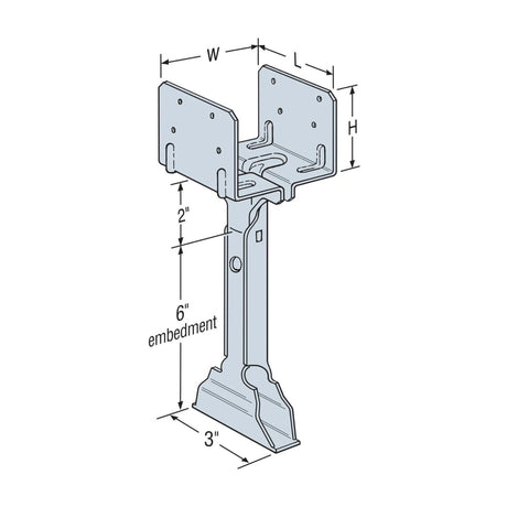 Simpson Strong-Tie EPB44A (4" x 4") Elevated Post Base - 2