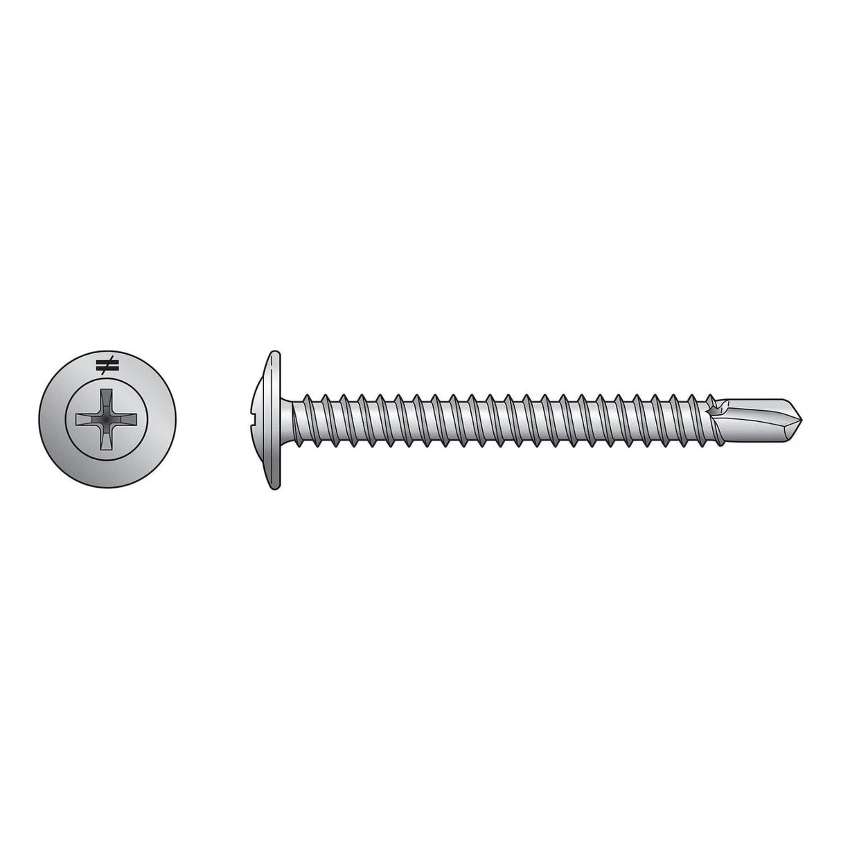 Simpson Strong-Tie F08T125KDC Self-Drilling Wire-Lath Modified Truss-Head Screw (100 Pack)