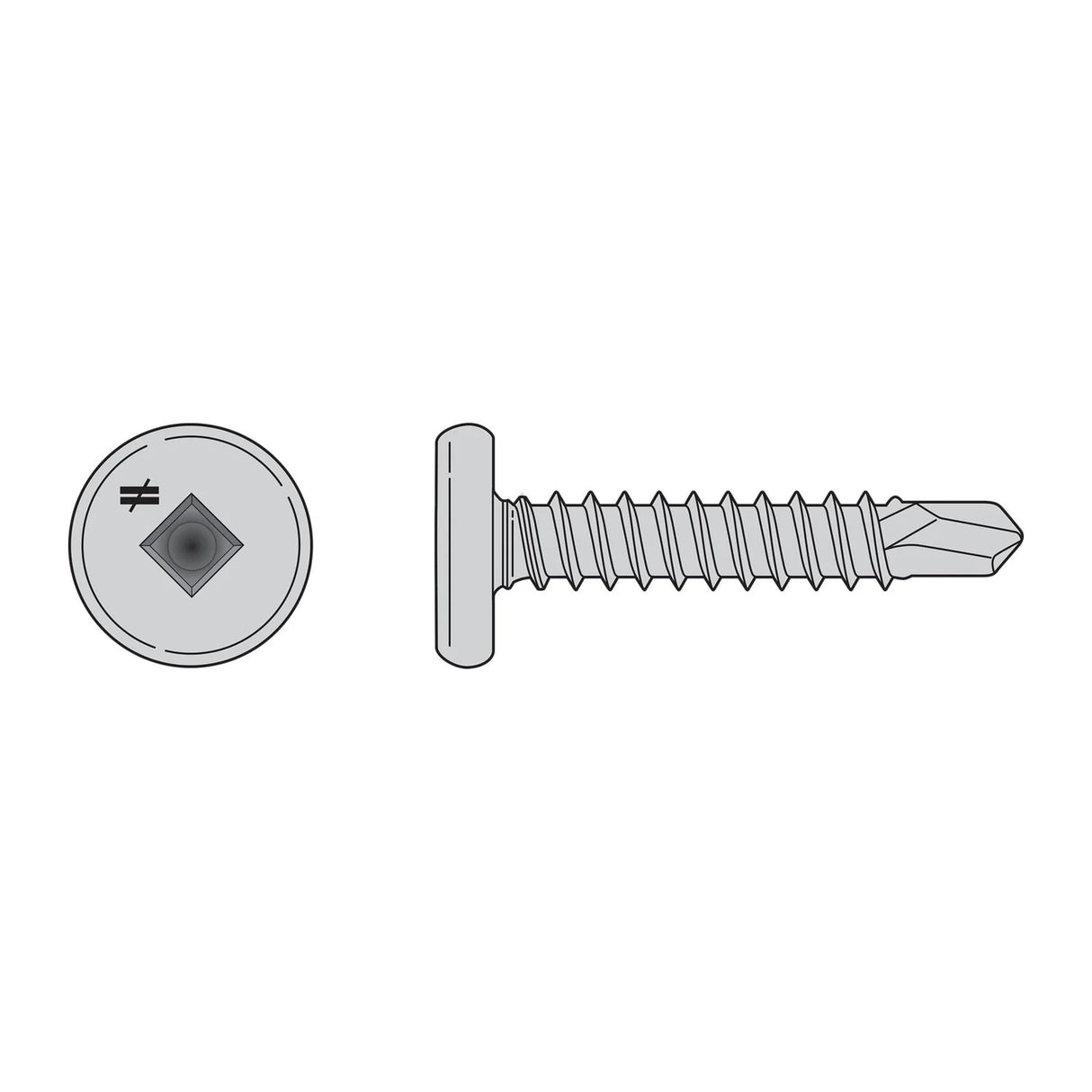 Simpson Strong-Tie F10T100PSC Self-Drilling Pancake-Head Screw (100 Pack)