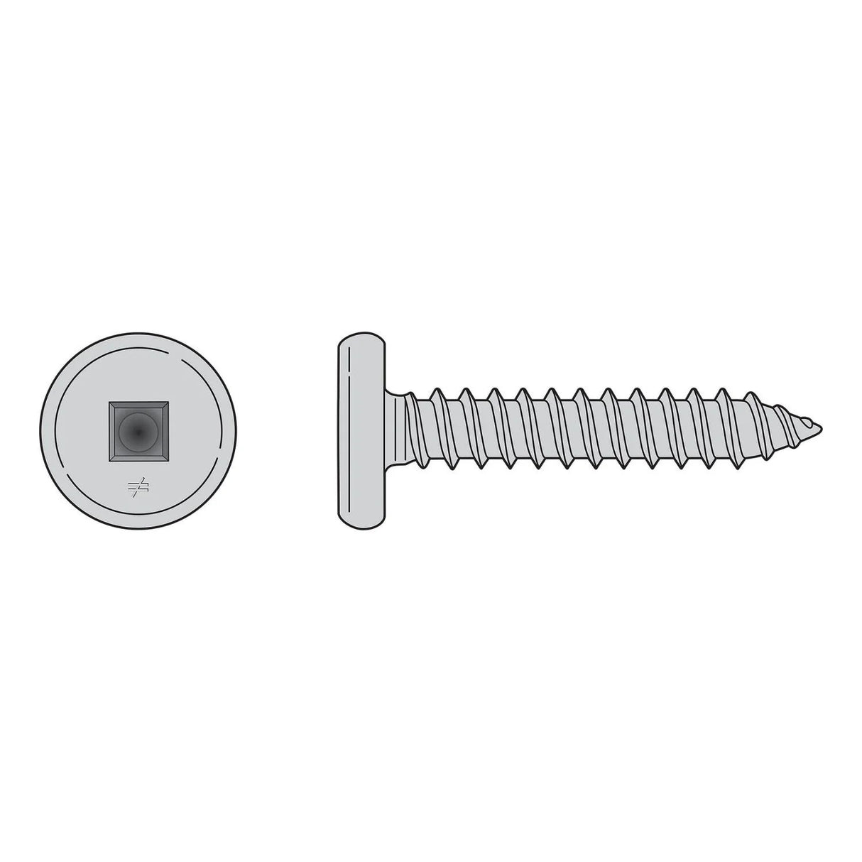Simpson Strong-Tie F10T100PTB Pancake-Head Screw - 410 Stainless Steel (4500 Pack)