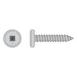 Simpson Strong-Tie F10T100PTC Pancake-Head Screw - 410 Stainless Steel (100 Pack)