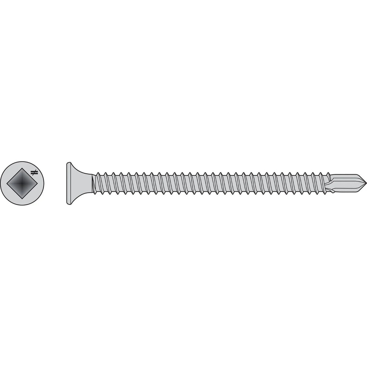 Simpson Strong-Tie F10T300BDC (#10 x 3") Self-Drilling Bugle-Head Screw, #2 Square Drive, Type 410 (100 Pack)