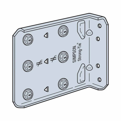 Simpson Strong-Tie FCB45.5-R25 (5-1/2") Bypass Framing Fixed-Clip Connector (25 Pack) - 3
