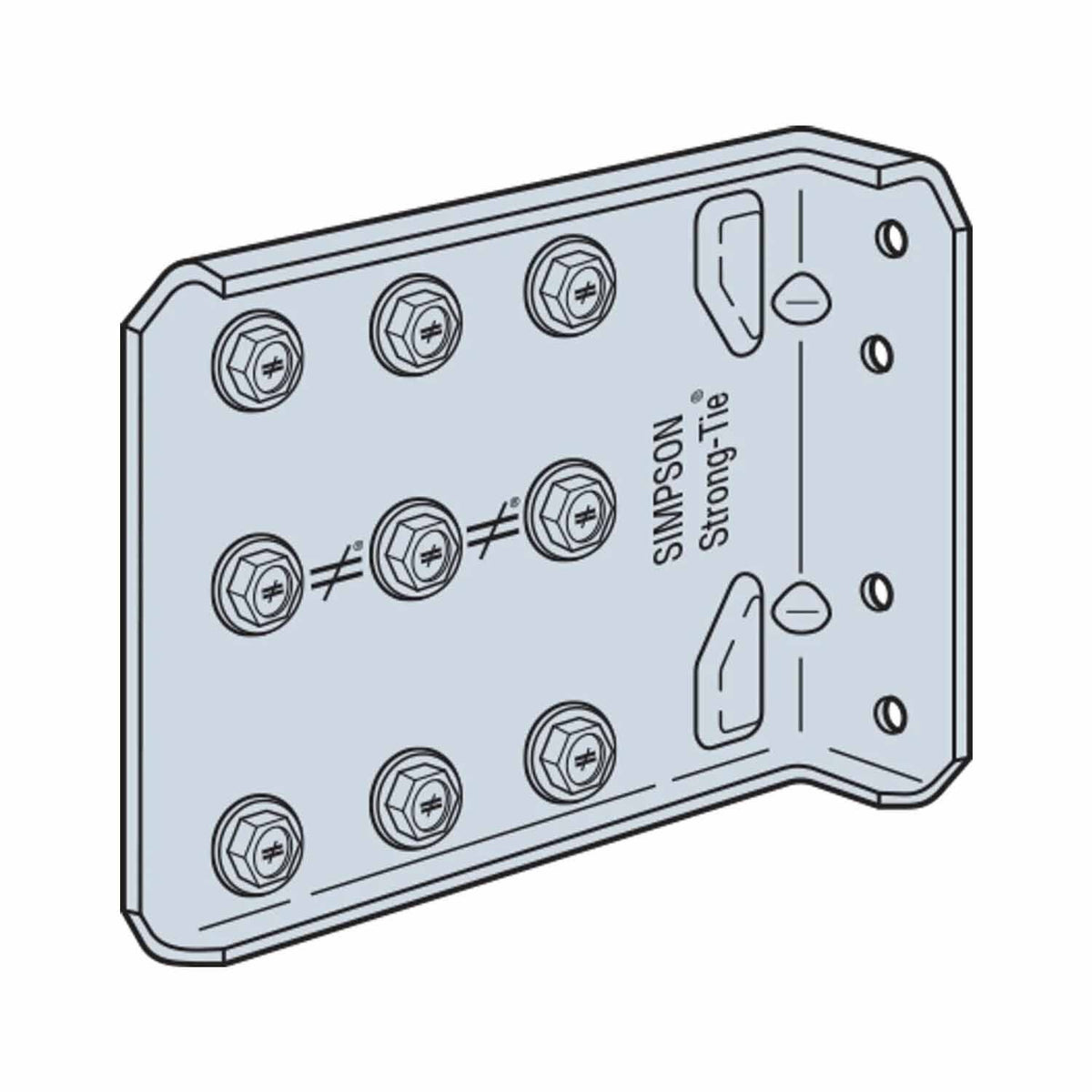 Simpson Strong-Tie FCB45.5-R25 (5-1/2") Bypass Framing Fixed-Clip Connector (25 Pack) - 6
