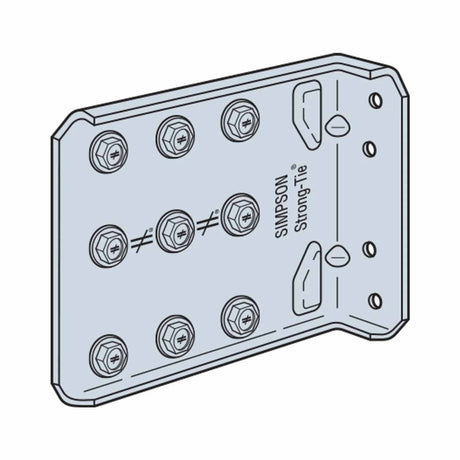 Simpson Strong-Tie FCB45.5-R25 (5-1/2") Bypass Framing Fixed-Clip Connector (25 Pack) - 6