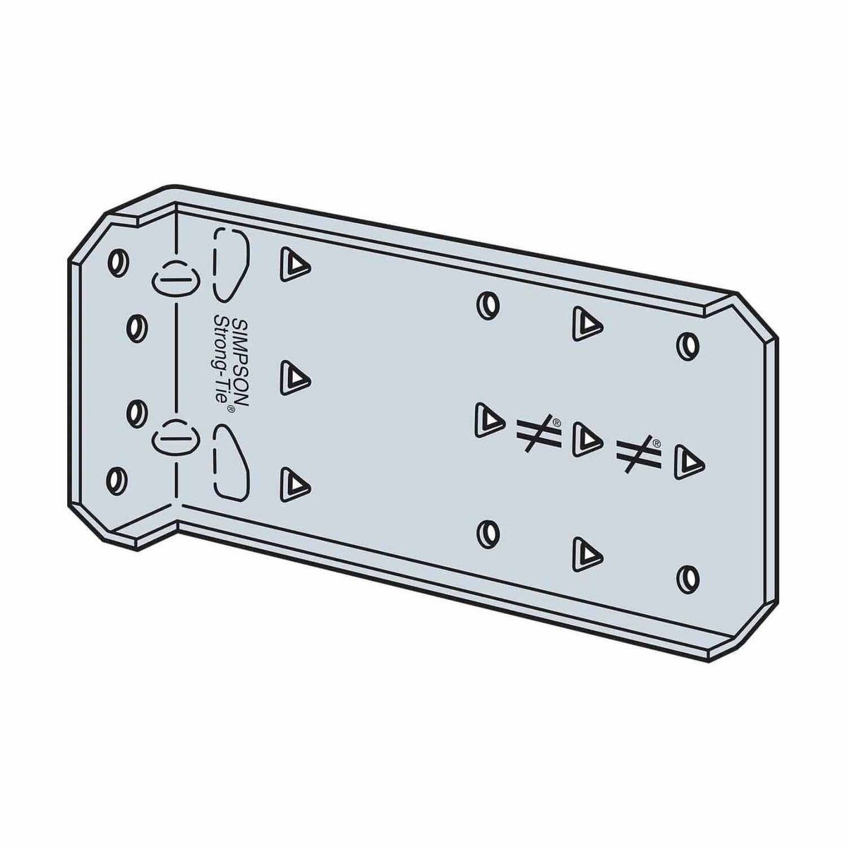 Simpson Strong-Tie FCB47.5-R25 (7-1/2") Bypass Framing Fixed-Clip Connector G90 Galvanized (25 Pack) - 2