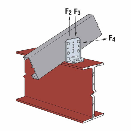 Simpson Strong-Tie FCB47.5-R25 (7-1/2") Bypass Framing Fixed-Clip Connector G90 Galvanized (25 Pack) - 4