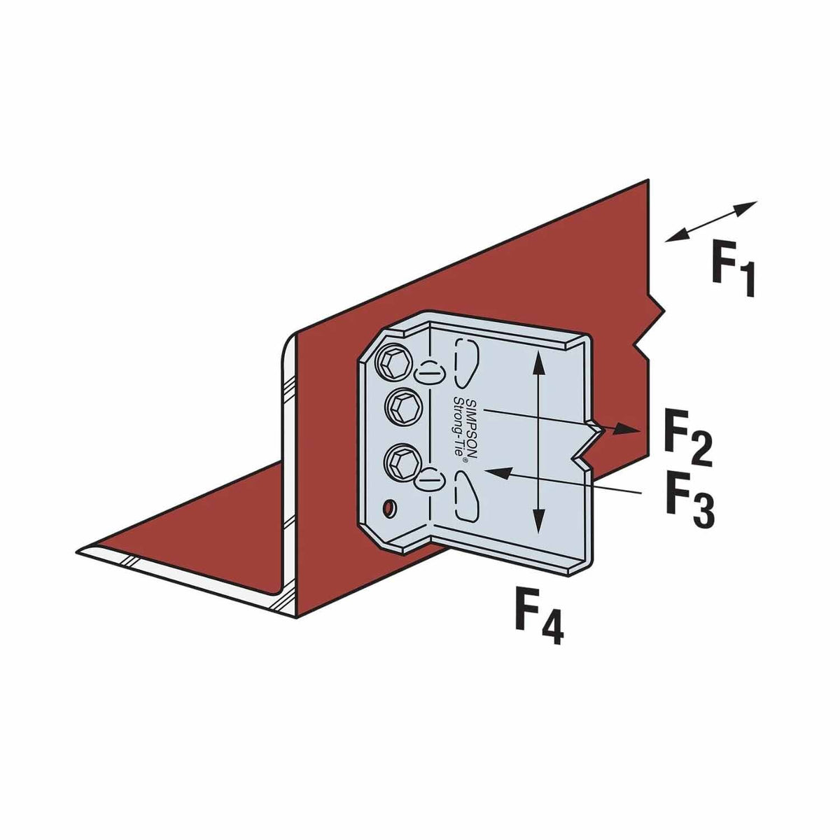 Simpson Strong-Tie FCB47.5-R25 (7-1/2") Bypass Framing Fixed-Clip Connector G90 Galvanized (25 Pack) - 6